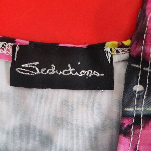 Seduction colourful animal print dress women's size M - Picture 3 of 6